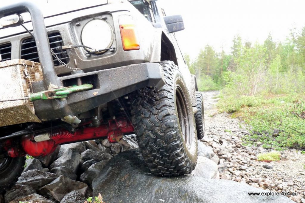 Good tires are essential in heavy off-road. Here in northern Russia.